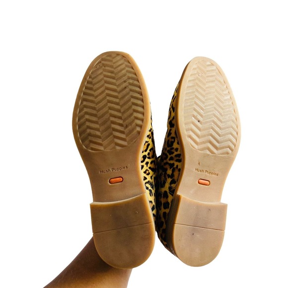 Hush Puppies Womens Moyen Leather Calf Hair Leopard Bootie Boots Size 8.5 - Picture 9 of 10